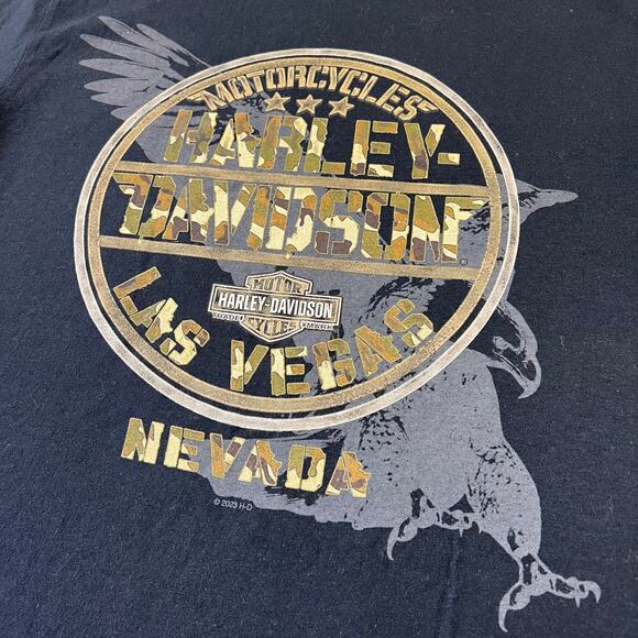 Harley Davidson Las Vegas Nevada men’s t-shirt size Medium Black & Camo 2023 - Picture 3 of 6